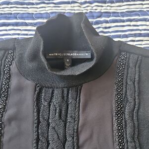 White House Black Market Black Knit Top